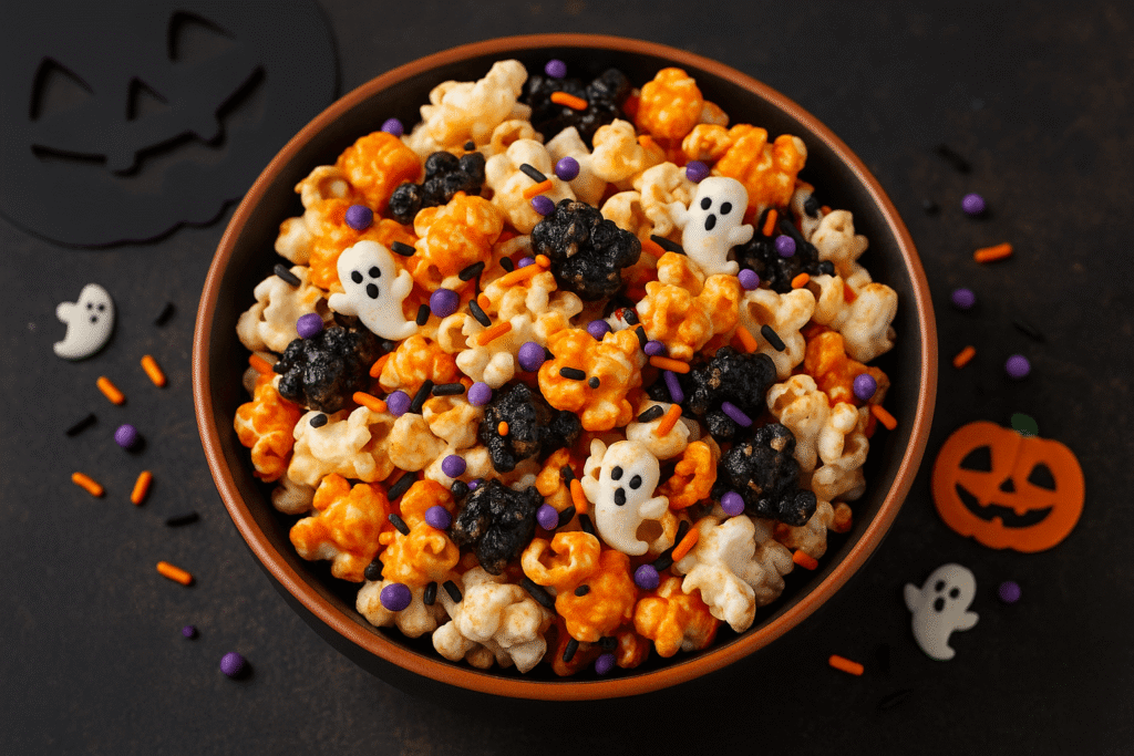 Halloween popcorn recipe