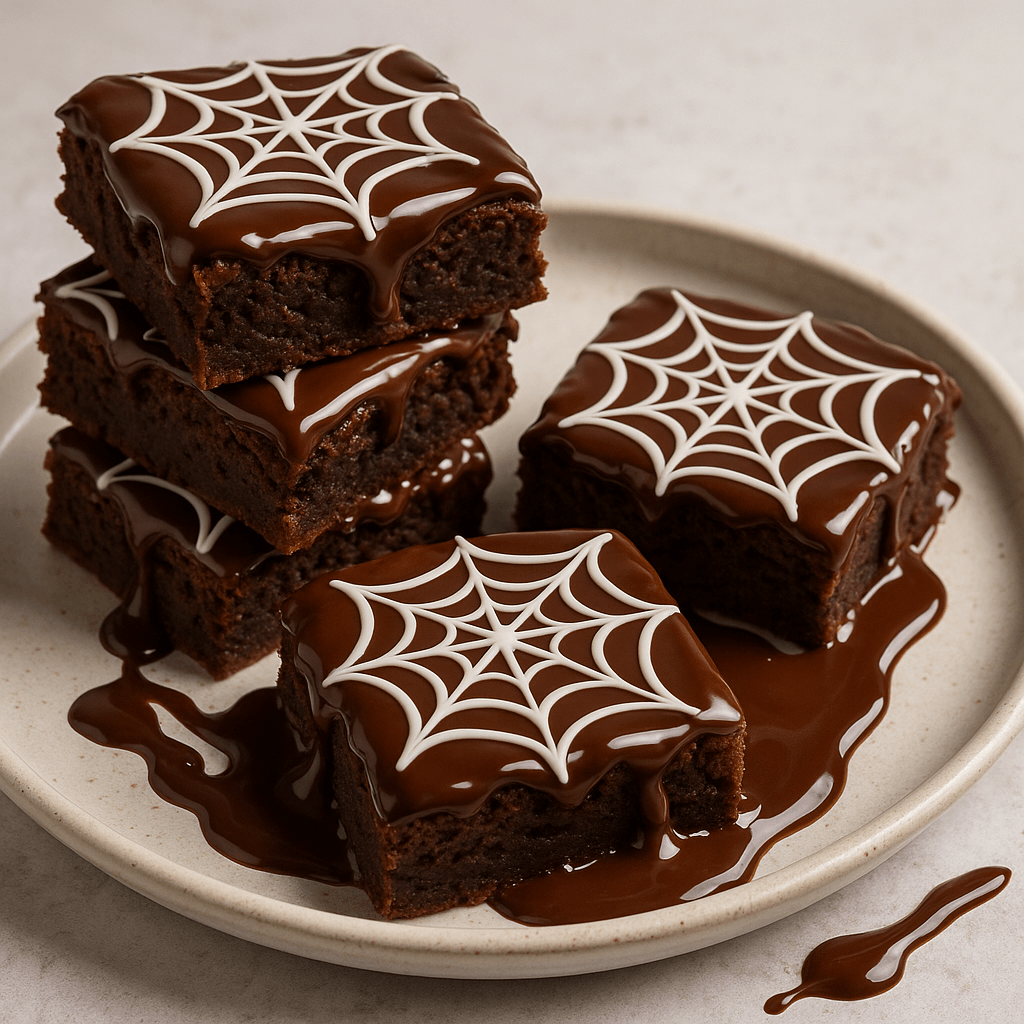 Spiderweb Brownies recipe