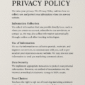 privacy policy