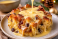 This Air Fryer Bread Pudding with Eggnog Sauce Tastes Like Christmas Air Fryer Bread Pudding with Eggnog Sauce