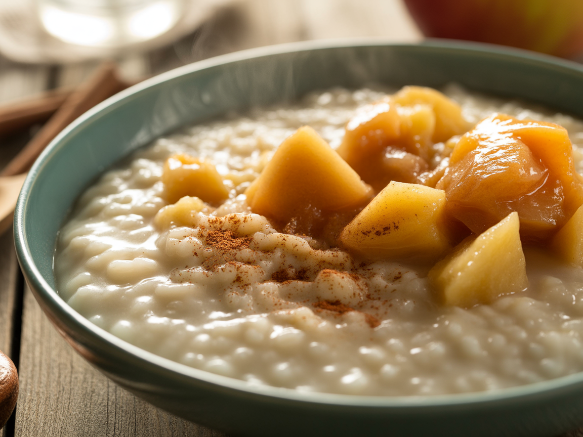 Rice Porridge with Stewed Apple