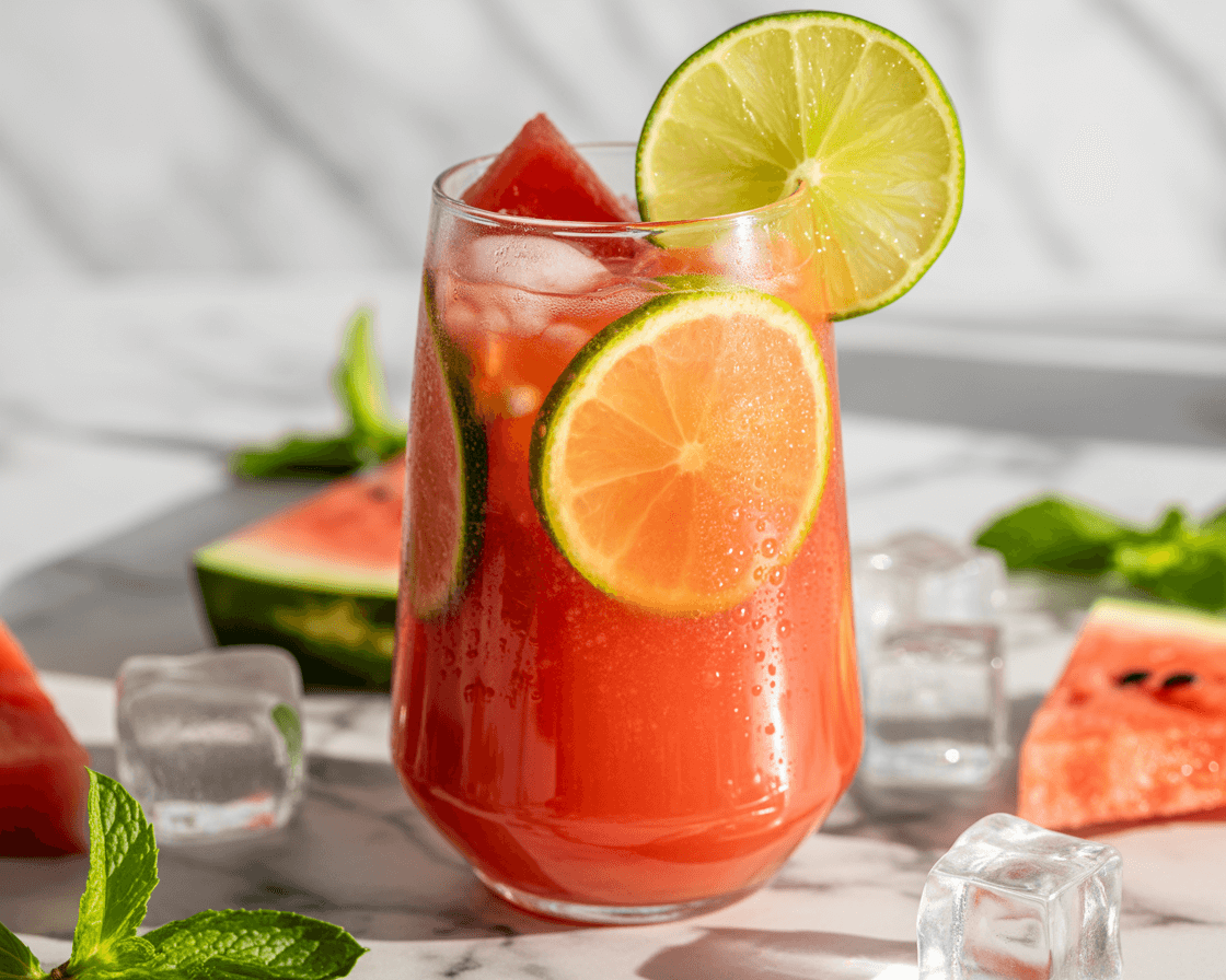 Watermelon Lime Refresher Juice