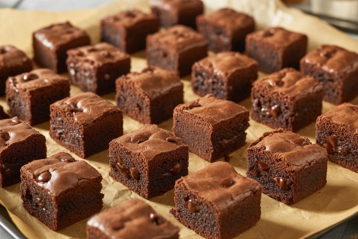 Sheet Pan Brownie Bites