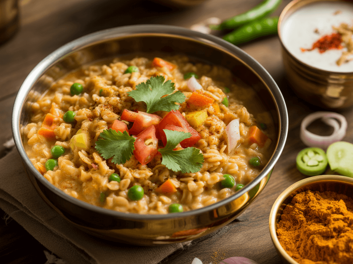 Masala Oats Indian Style