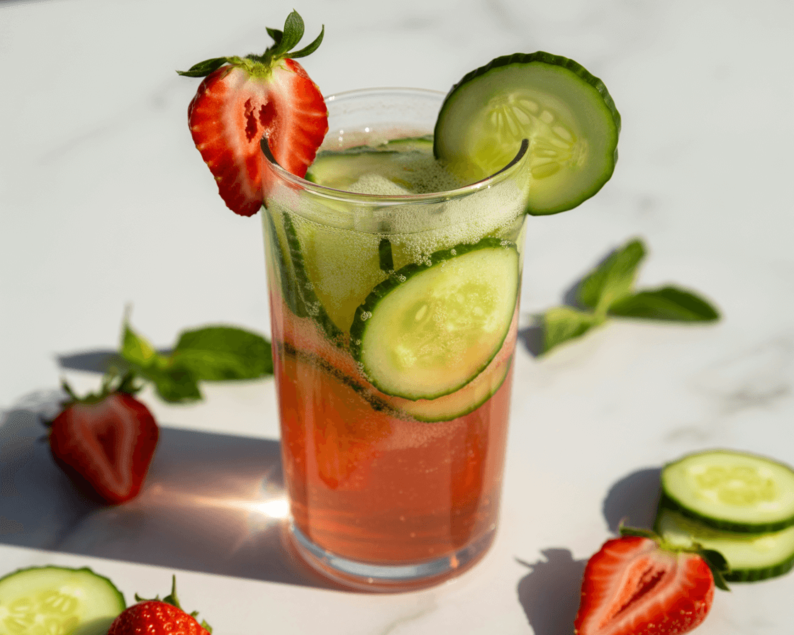 Strawberry Cucumber Glow Juice