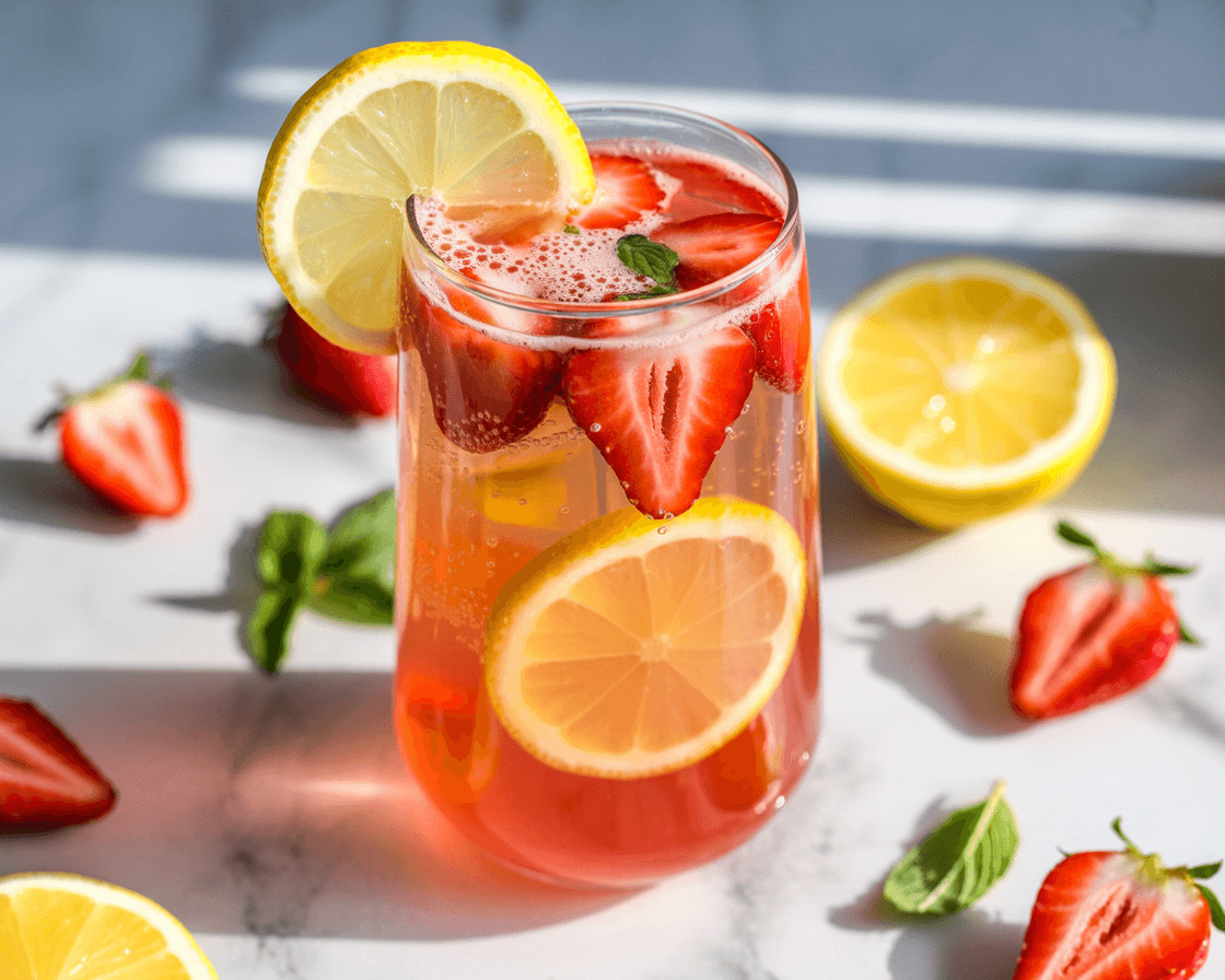 Strawberry Lemon Detox Juice 