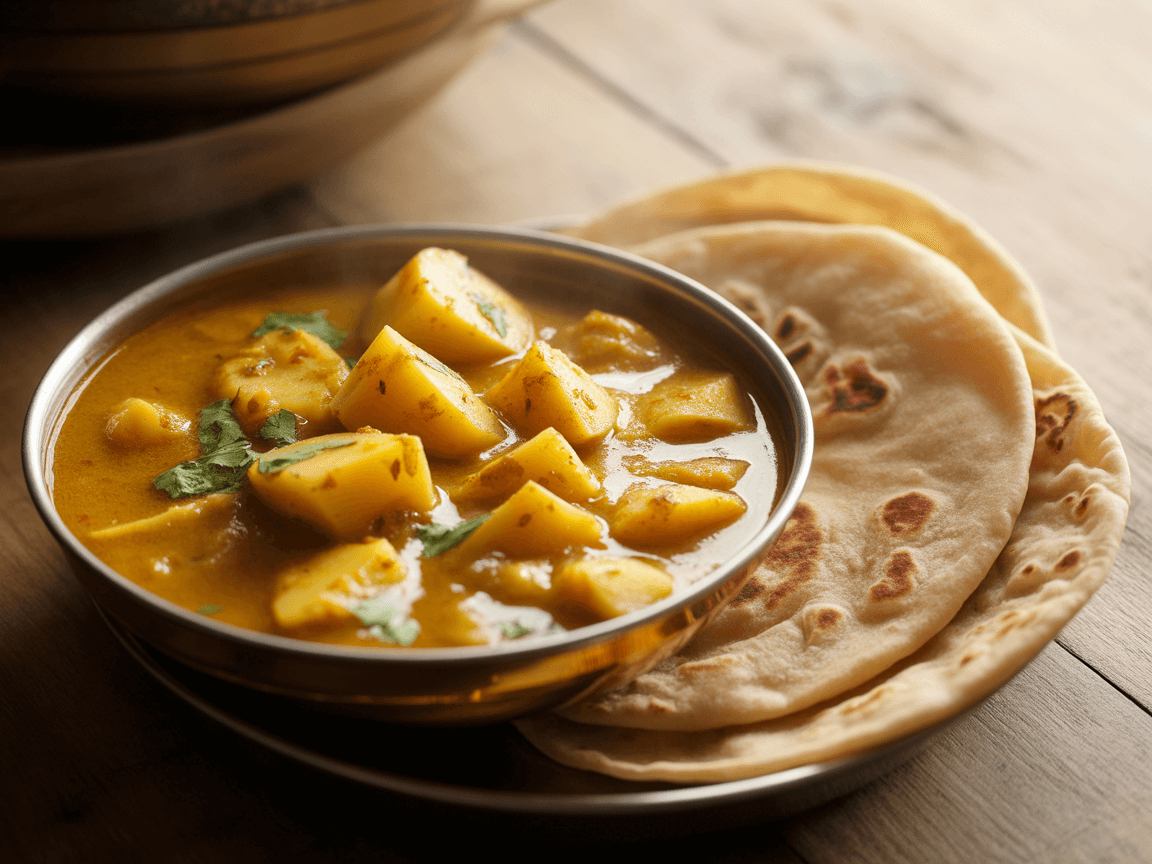 Roti With Aloo Sabzi