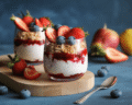 Aesthetic Fruit Yogurt Parfait