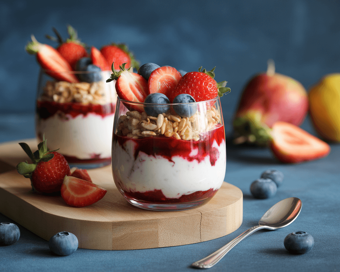 Aesthetic Fruit Yogurt Parfait