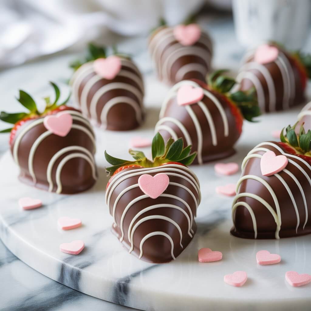 Chocolate Covered Strawberry Hearts 