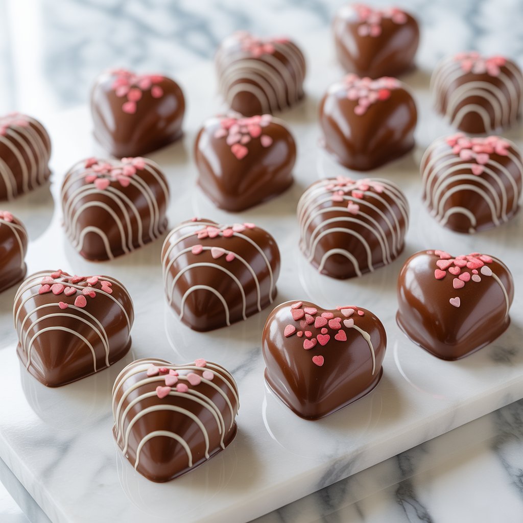Chocolate Covered Strawberry Hearts