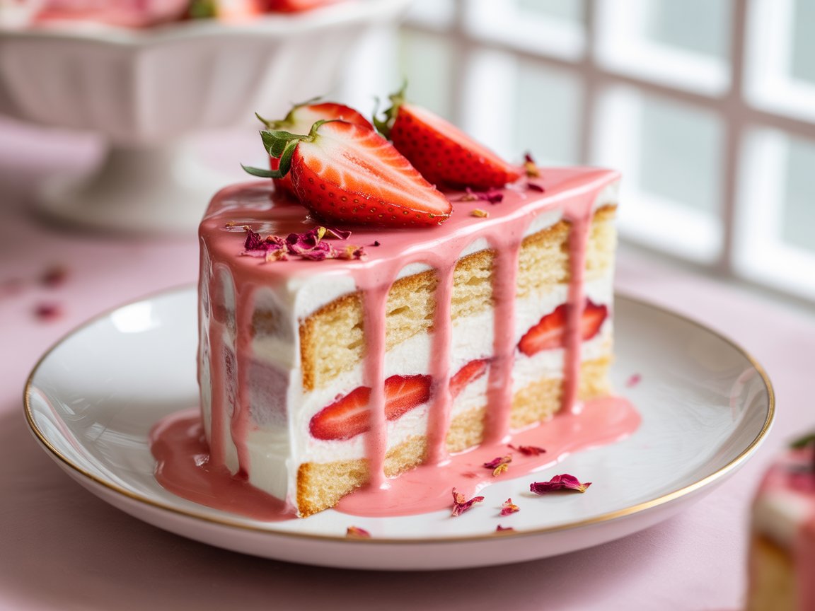The Viral Fusion Dessert You Didn’t Know You Needed: Strawberry Gulkand Milk Cake