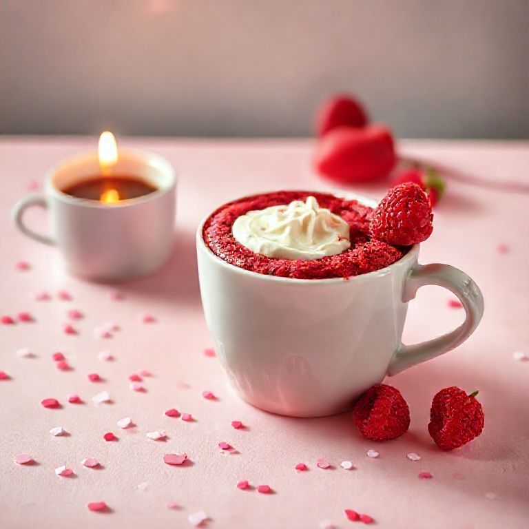 red velvet mug cake