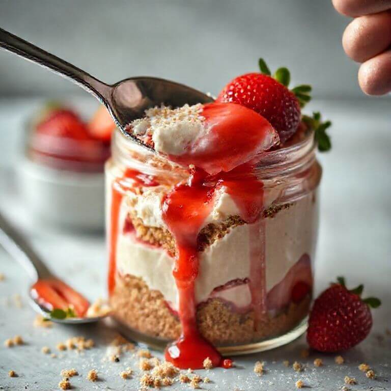 Strawberry Cheesecake Jars
