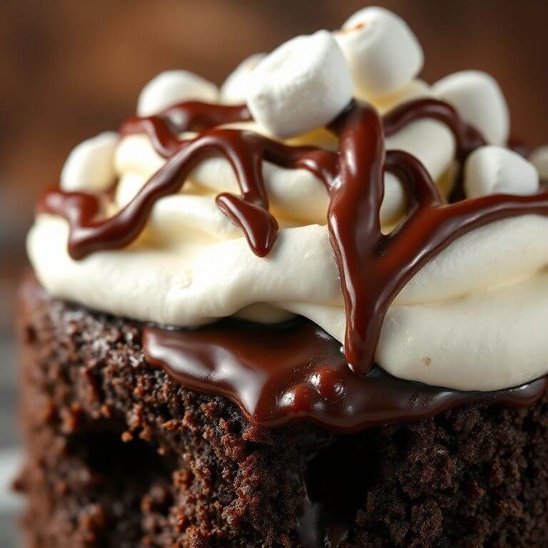 Hot Chocolate Poke Cake