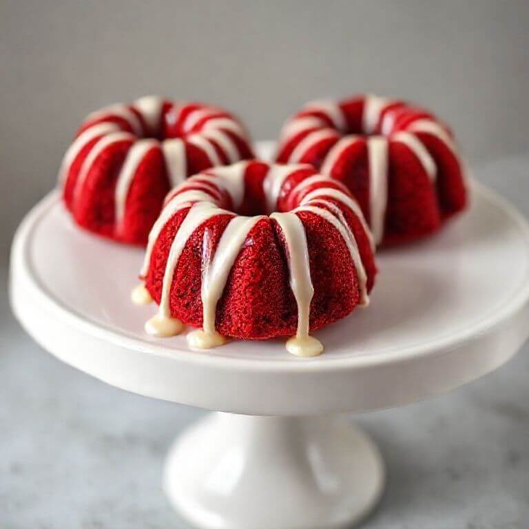 Mini Red Velvet Bundt Cakes