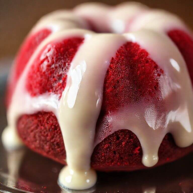 Mini Red Velvet Bundt Cakes