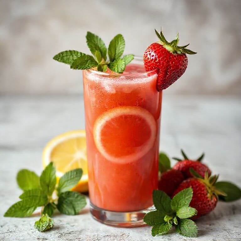 Strawberry Lemon Detox Juice 