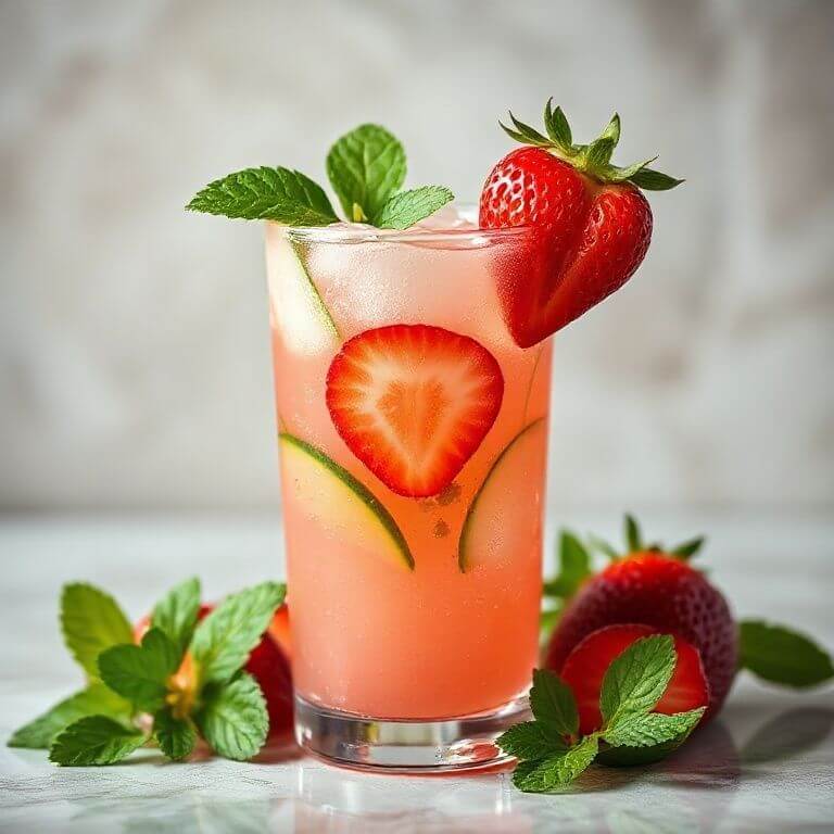 Strawberry Cucumber Glow Juice 