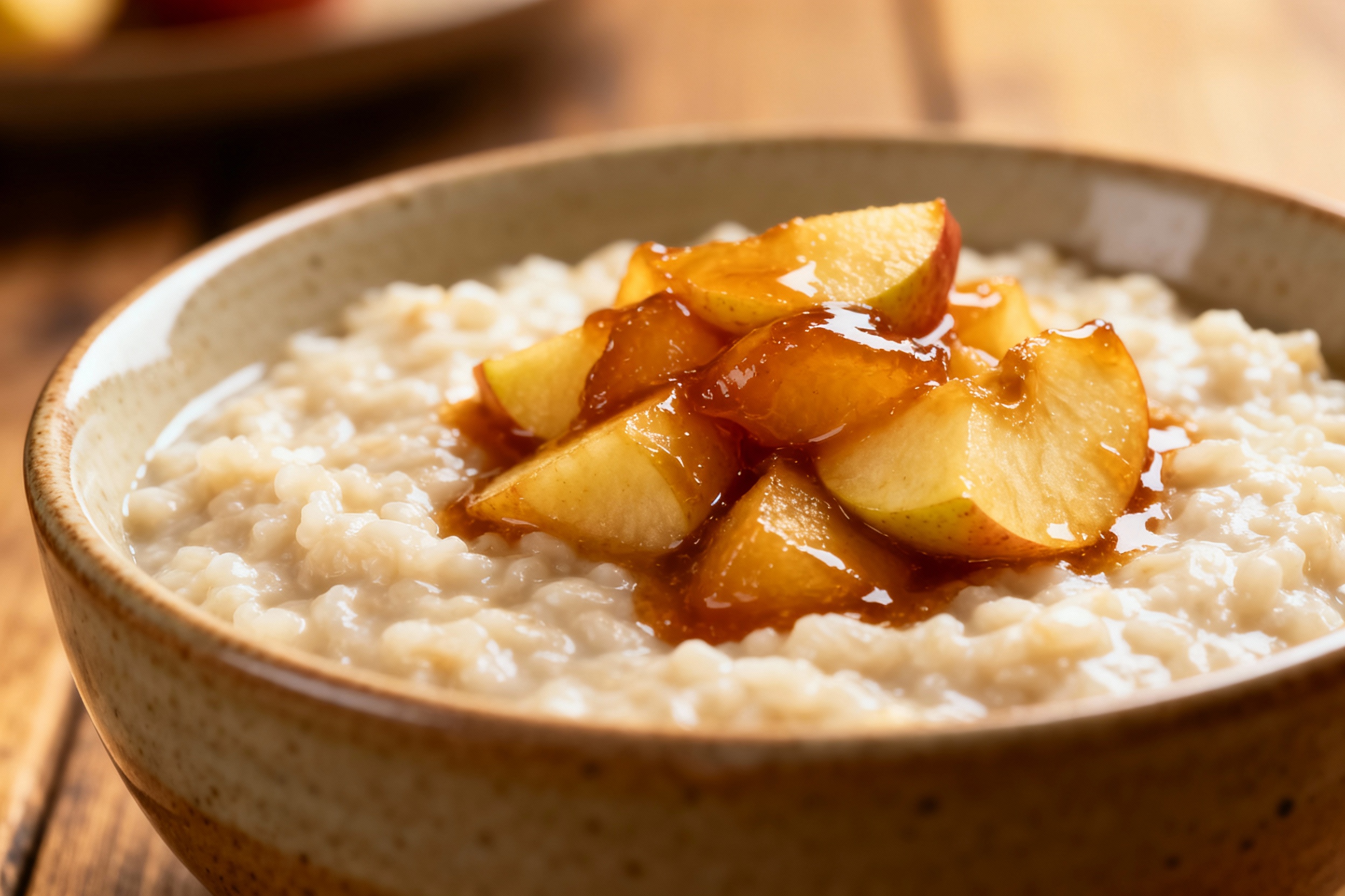 Rice Porridge with Stewed Apple