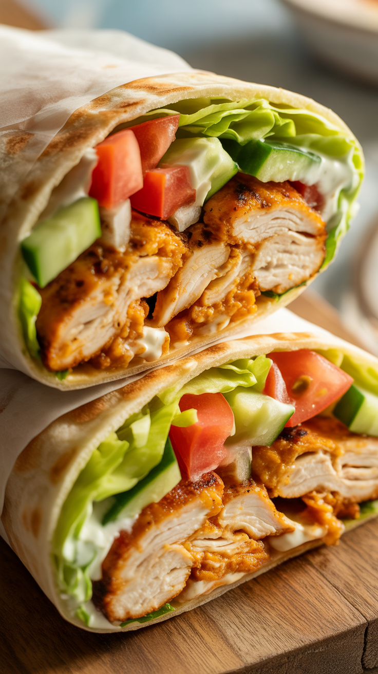 Chicken shawarma wrap