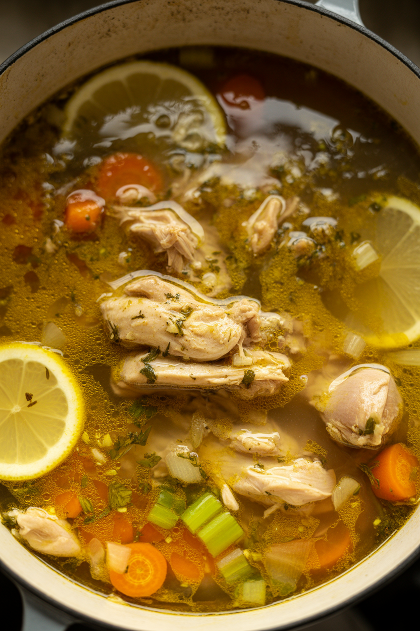 Immune-Support Garlic Lemon Chicken Soup