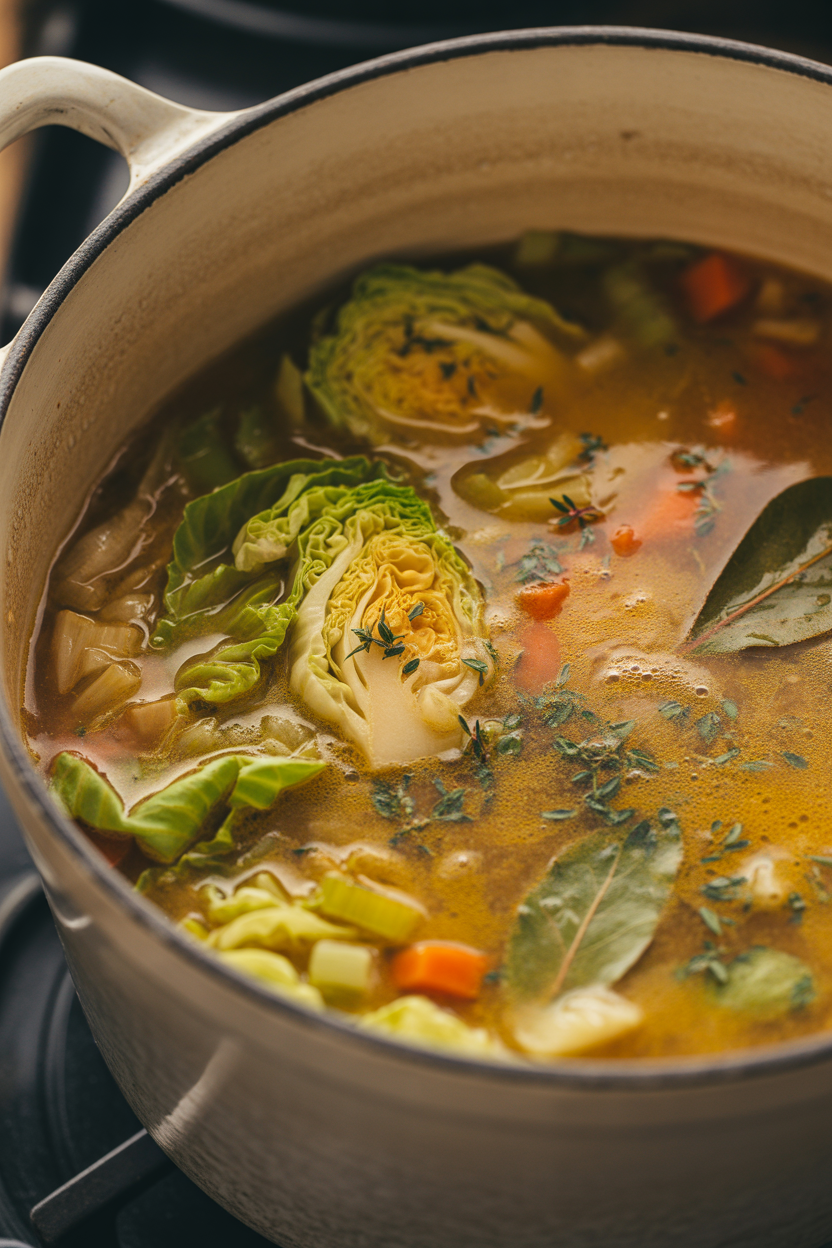 Herb Infused Cabbage Soup