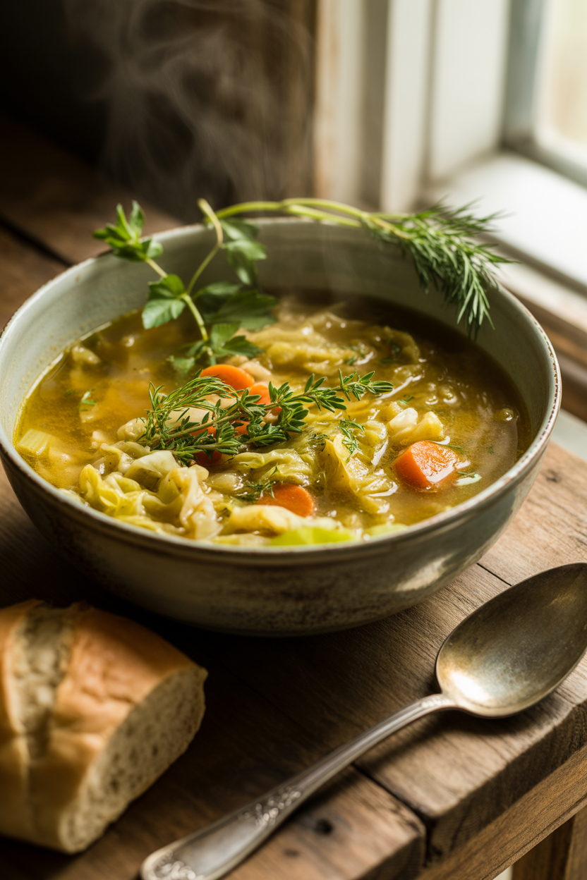 Herb Infused Cabbage Soup