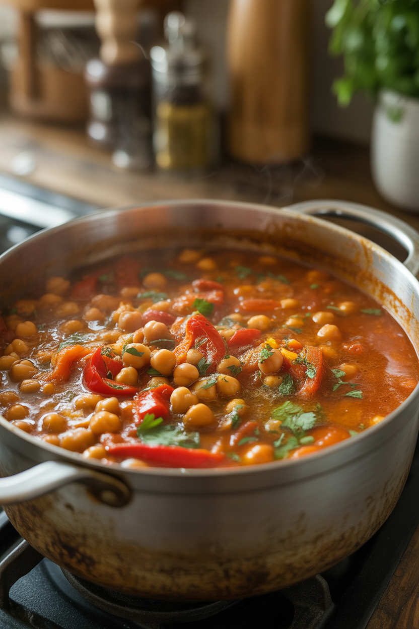 Red Pepper & Chickpea Stew