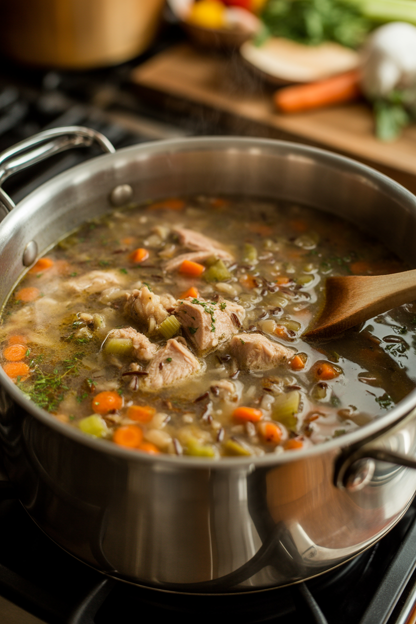 Healthy Turkey Wild Rice Soup