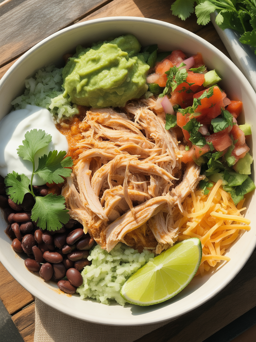 Shredded Chicken Burrito Bowl