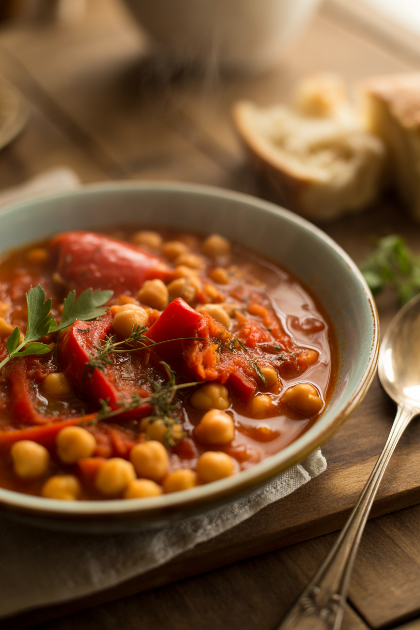 Red Pepper & Chickpea Stew