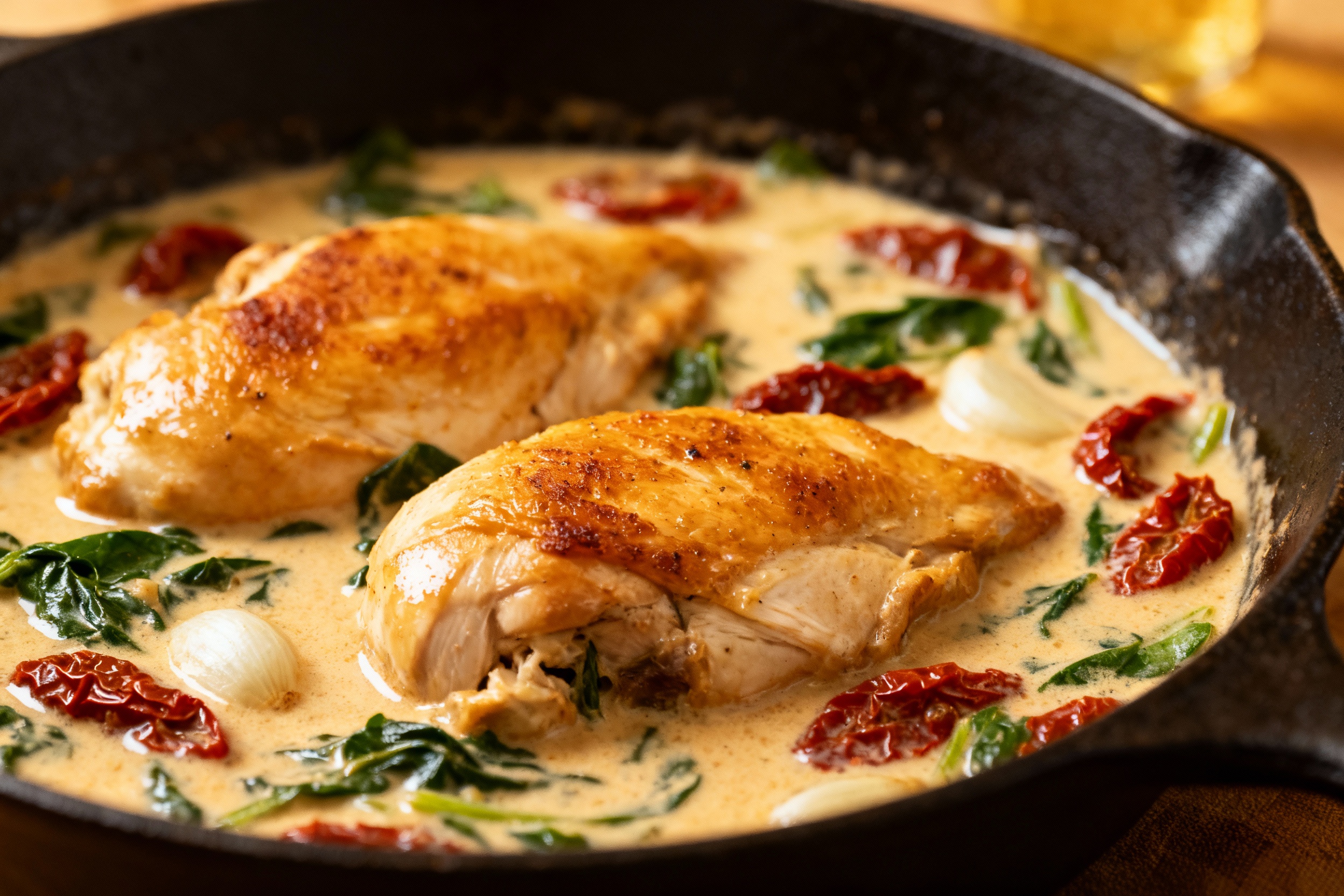 Creamy Tuscan Chicken (One-Skillet)