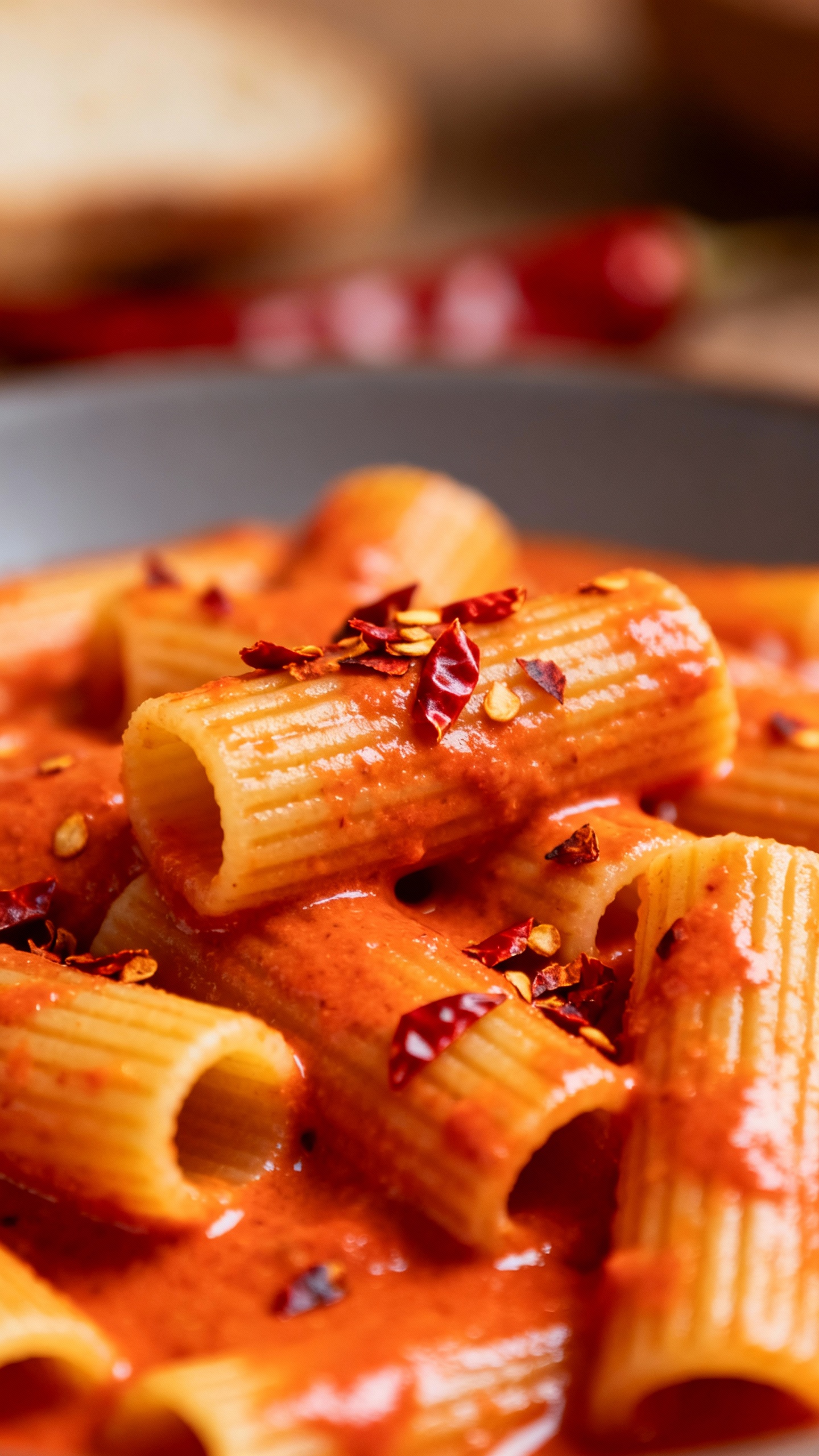 Travel Solo As A Women All Across The Globe!!! Rigatoni coated in tomato cream, chili flakes garnish