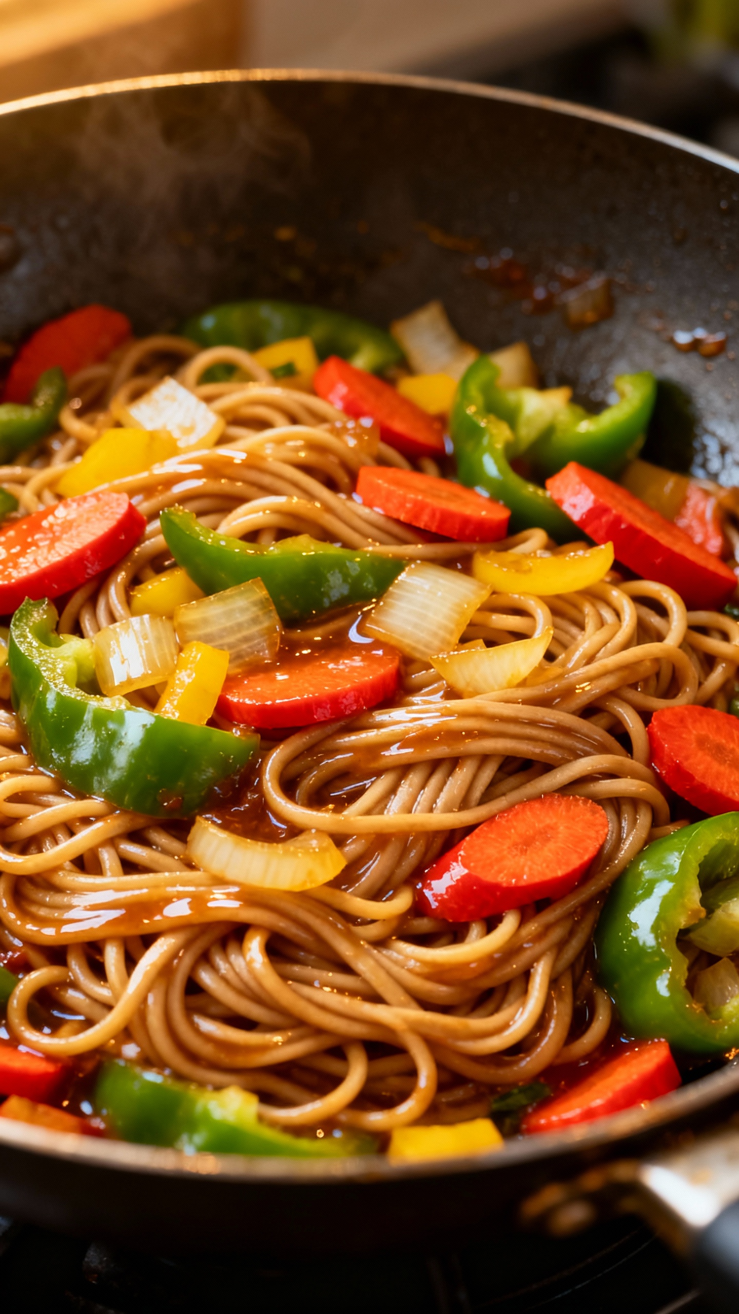 Veggie-loaded noodle stir-fry