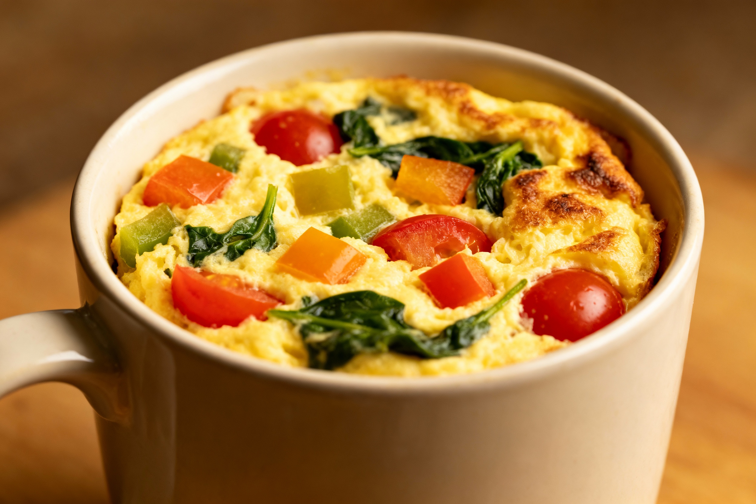 Microwave Veggie Omelet in a Mug