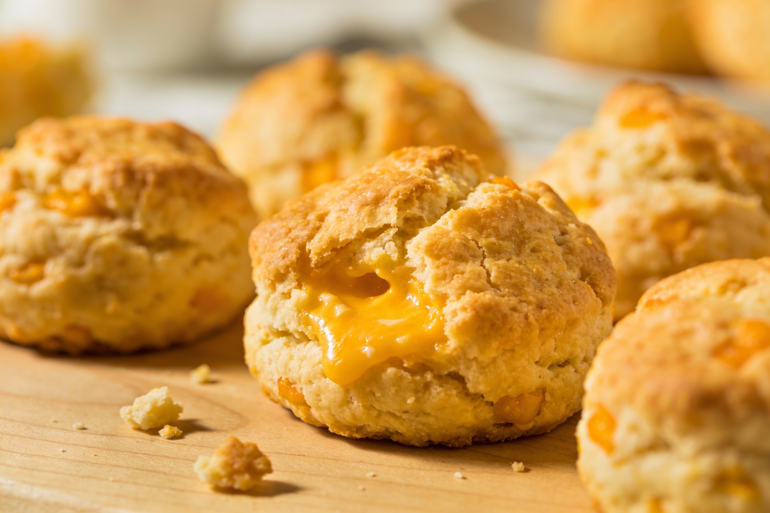 Breakfast Cheddar Drop Biscuits