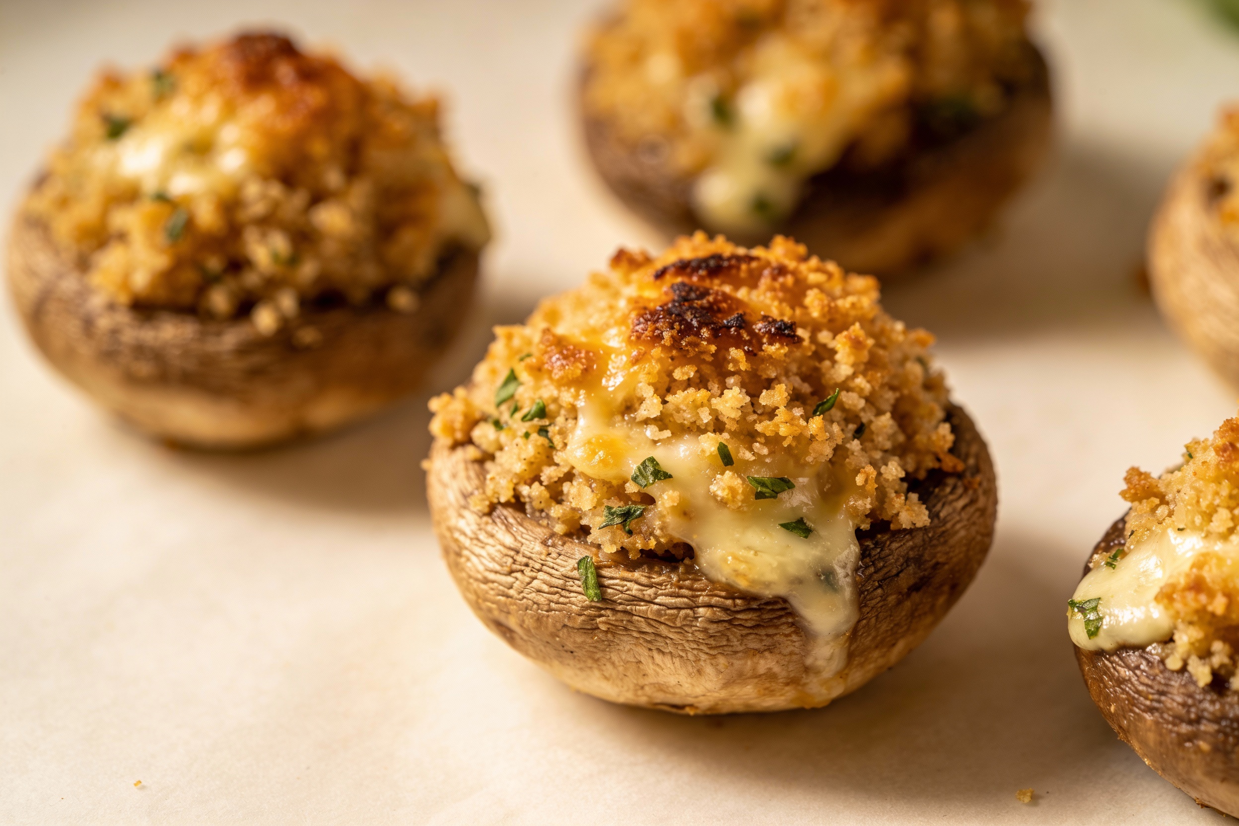 Air Fryer Stuffed Mushrooms