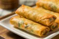Crispy golden Veggie Spring Rolls