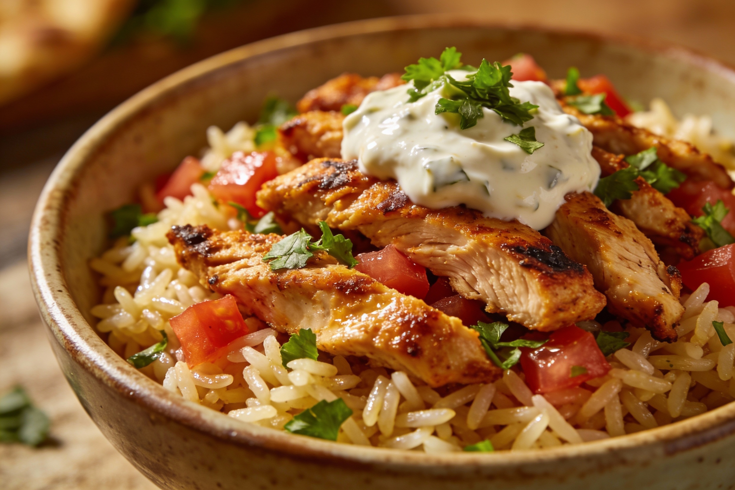 Chicken shawarma bowl