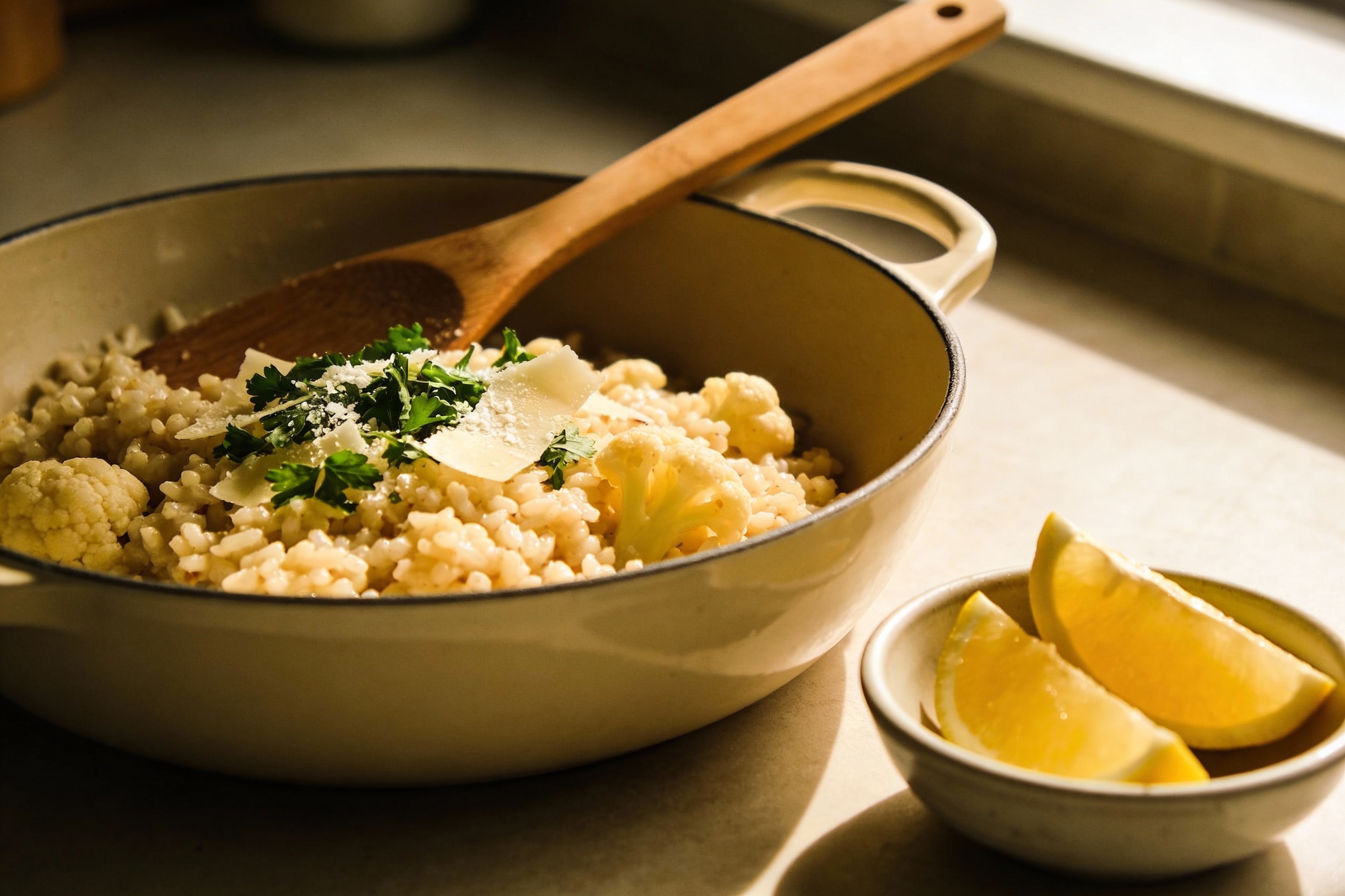 How To make Cauliflower rice risotto