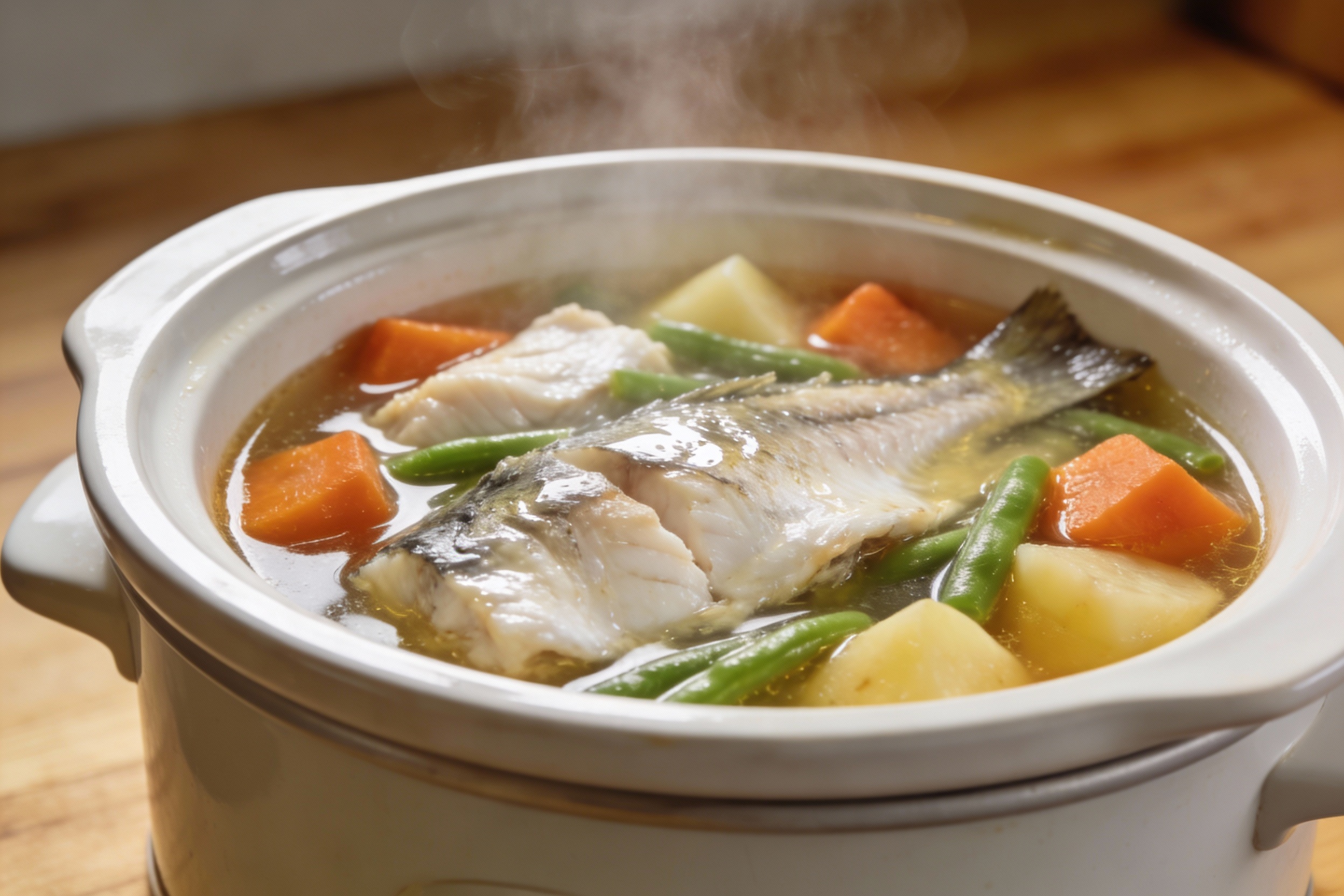 Slow Cooker Fish Stew with Vegetables (Healthy & Light)