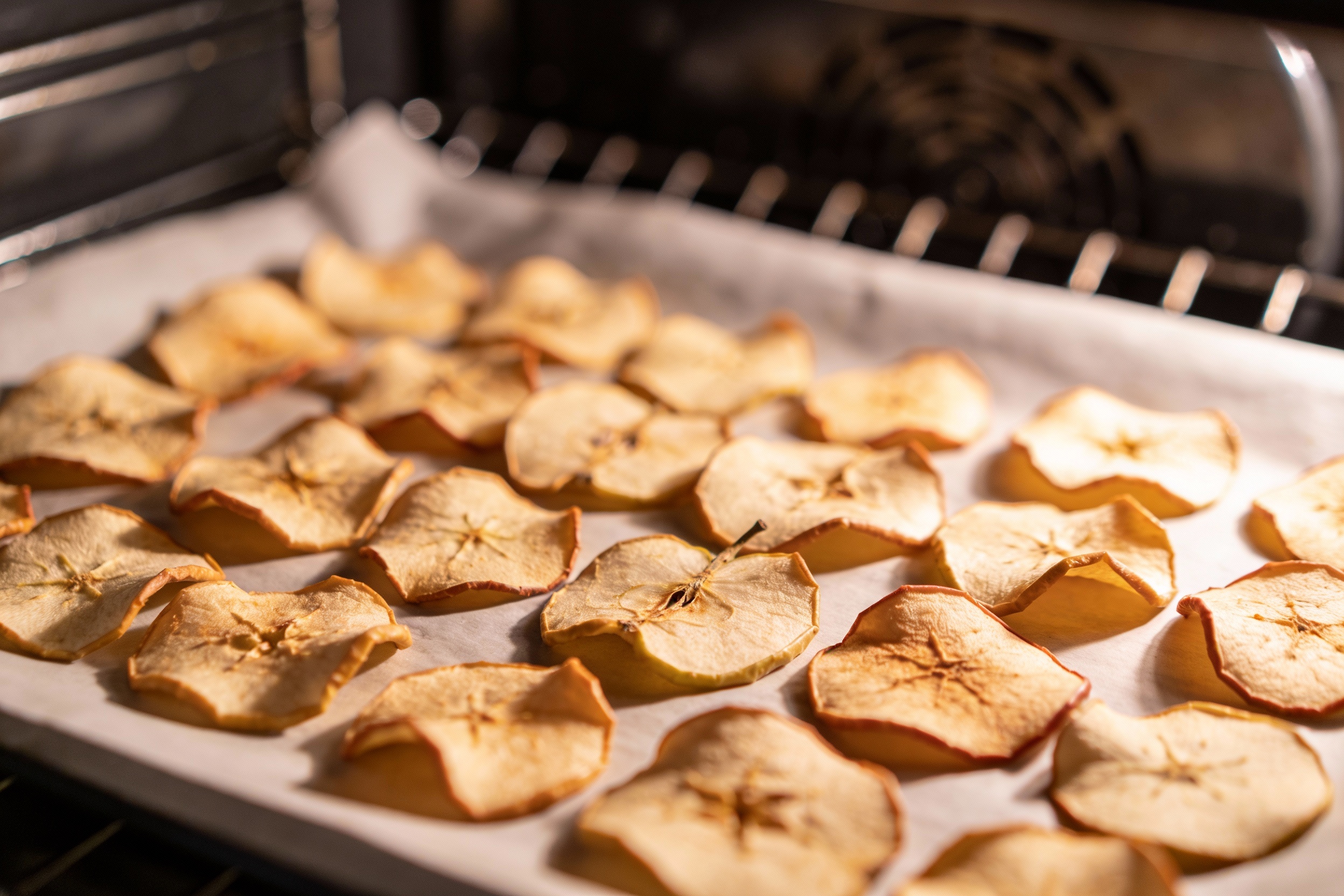 Apple Chips in Oven (No Sugar, Super Crispy)