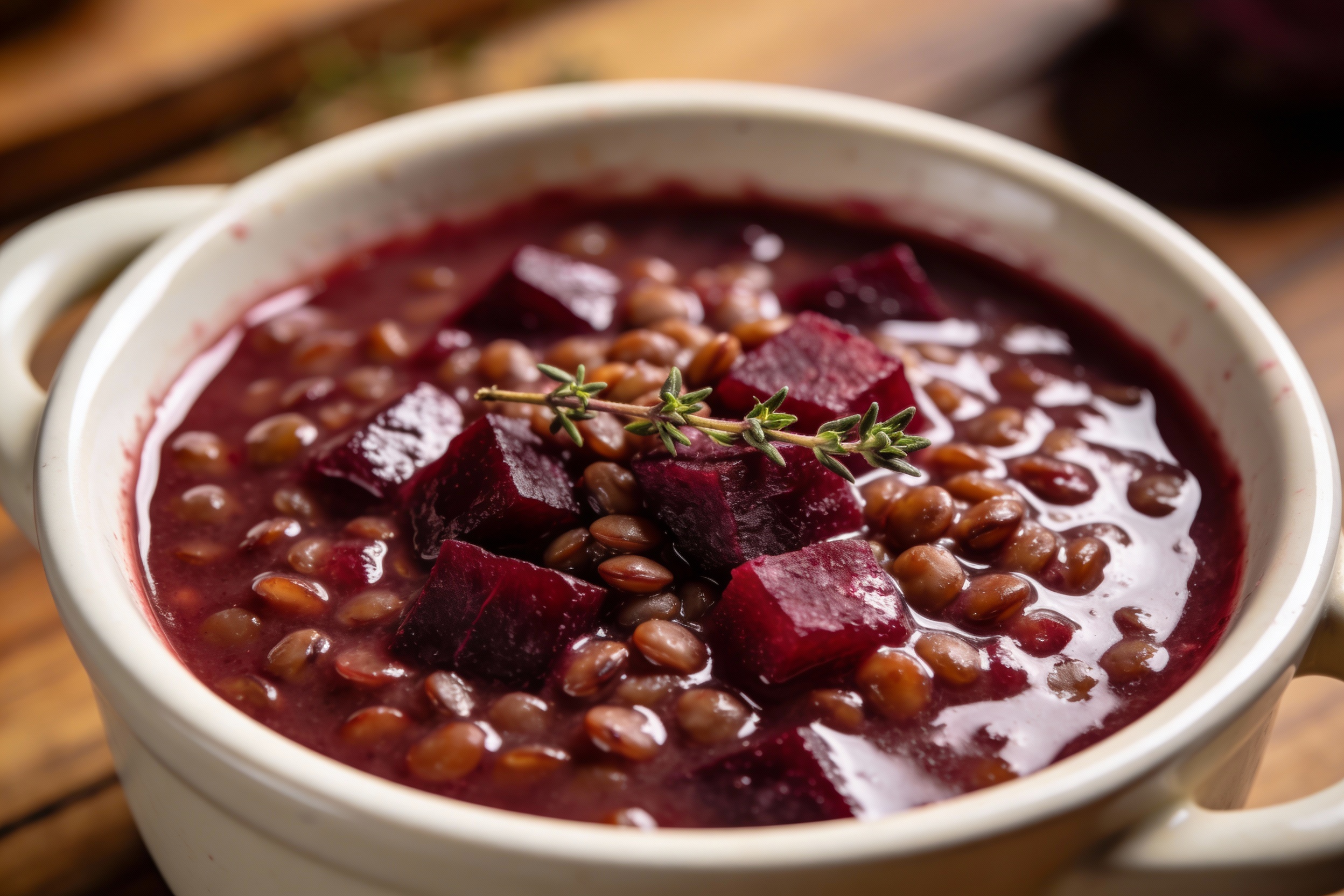 Anti-Oxidant Beet & Lentil Soup