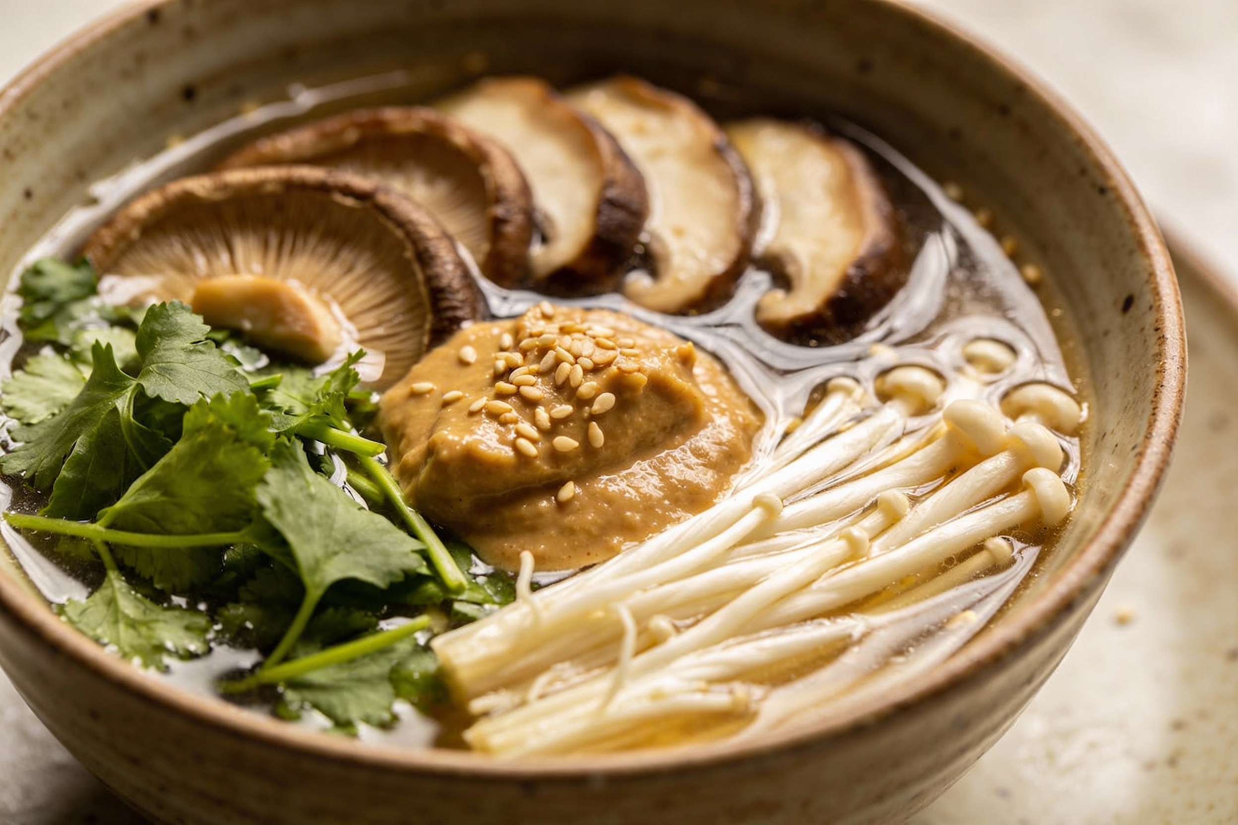 Probiotic Miso & Mushroom Soup