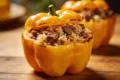 Stuffed bell peppers with rice and beef