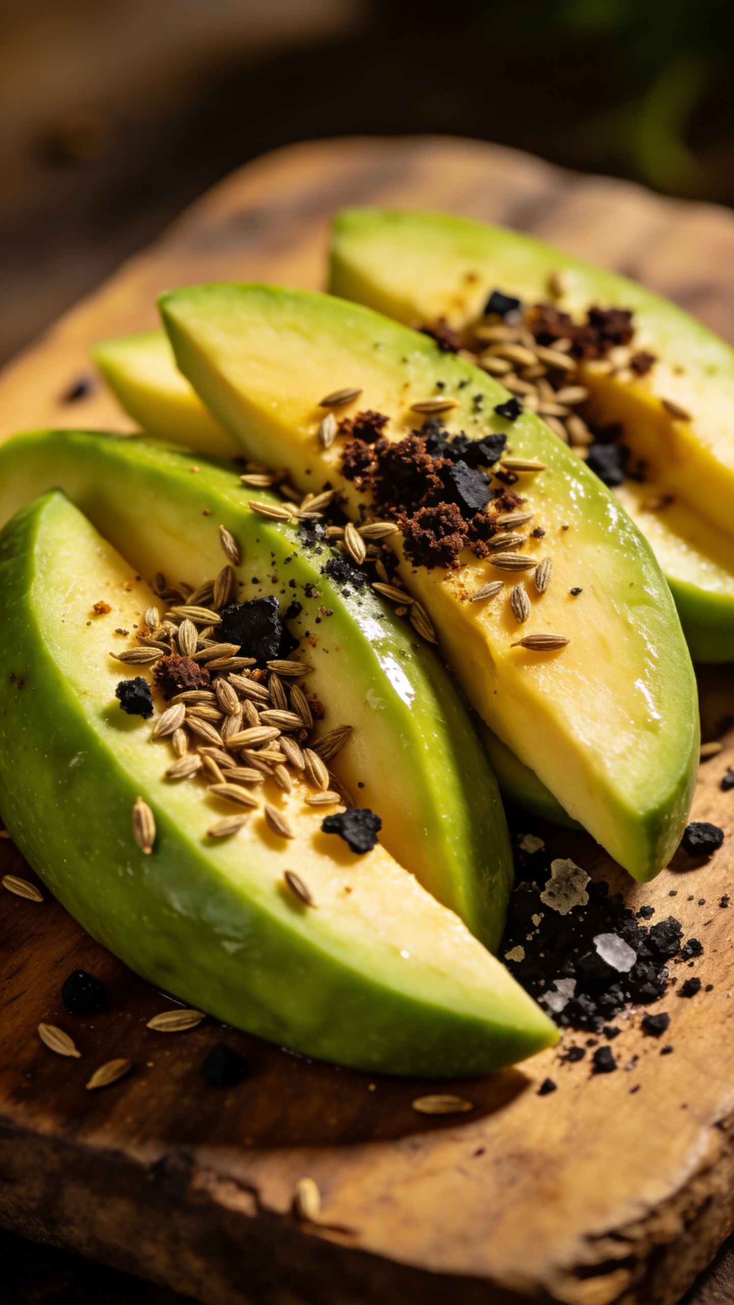 Raw green mangoes with roasted cumin and black salt