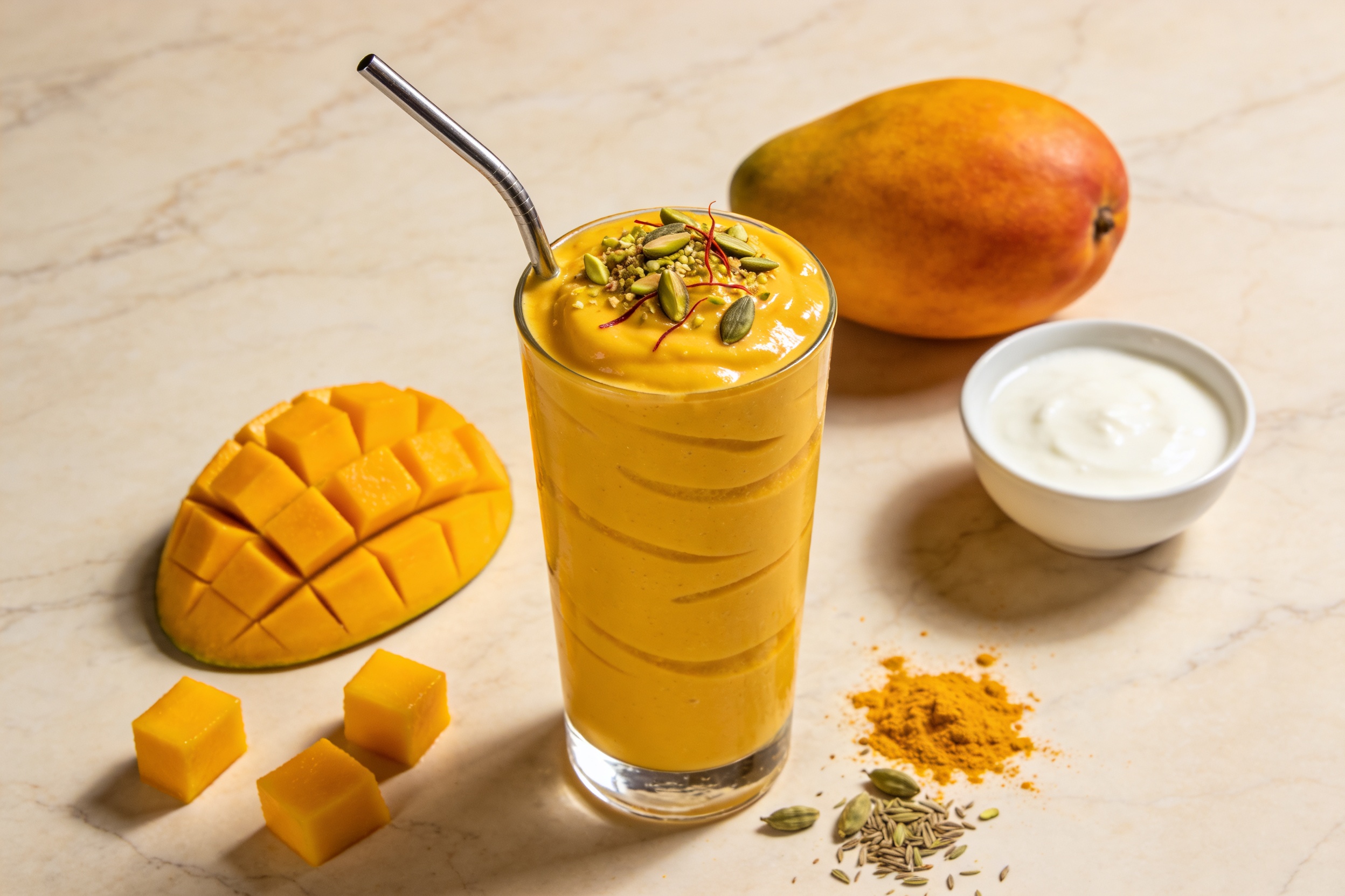 Mango Lassi That Slaps Sunshine in a Glass