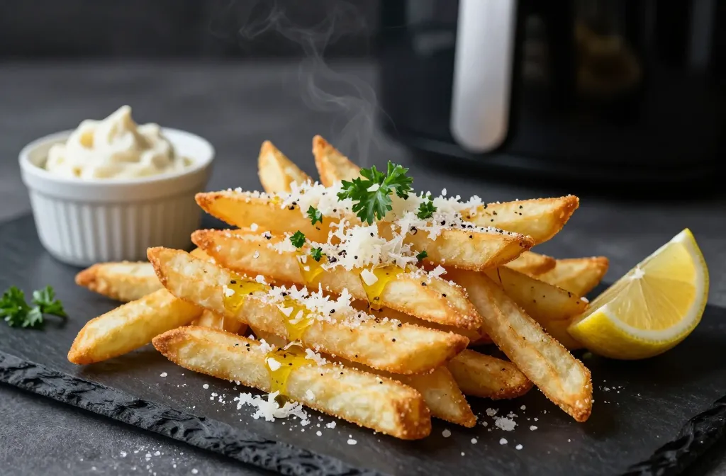 Easy Air Fryer Parmesan Truffle Fries in 20 Minutes