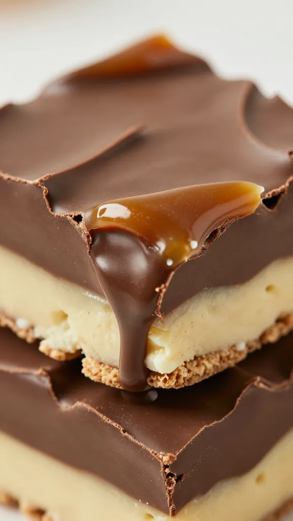 caramelized edges s’mores bars with melted chocolate, macro close-up